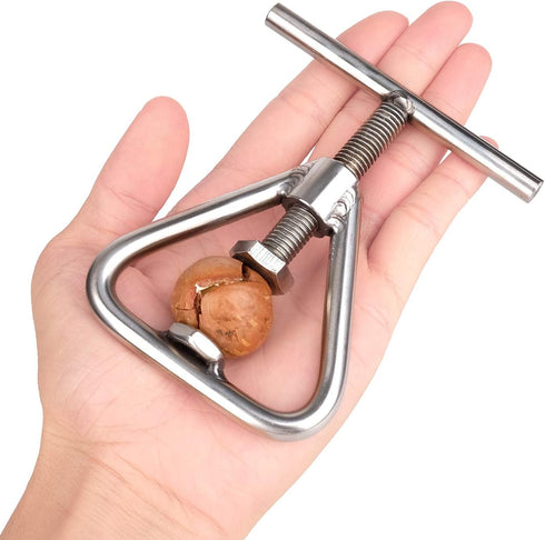 Anwenk Nut Cracker Black Walnut Cracker Stainless Steel Pecan Cracker Nutcracker Tool Heavy Duty for All Nuts,Black