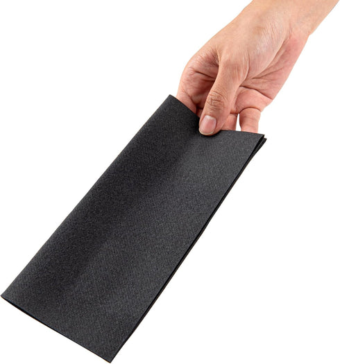 15.8 7.9 Inch 50 Luxenap X Linen-Feel Guest Towels, Hand Towels - Fold, Air-Laid, Black Paper Dinner Napkins