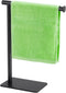 Hand Towel Holder Stand, DECLUTTR Stainless Steel Towel Rack for Bathroom Countertop, Black Free Standing Design