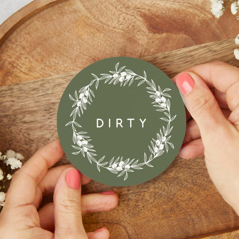 ThreeKin Clean/Dirty Magnet for Dishwasher, Double-Sided Kitchen Gadget Gift, Easy-to-Read Strong Magnetic Indicator