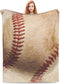 BLUBLU Baseball Flannel Fleece Bed Blanket, Lightweight Cozy Plush Throw for Bedroom, Living Room, Sofa Couch 50"x40"