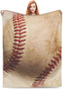 BLUBLU Baseball Flannel Fleece Bed Blanket, Lightweight Cozy Plush Throw for Bedroom, Living Room, Sofa Couch 50"x40"