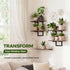 2-Pack Bamworld Floating Shelves for Wall Planters for Indoor Plants Hanging Shelves Plant Holder Wall Decor Plant
