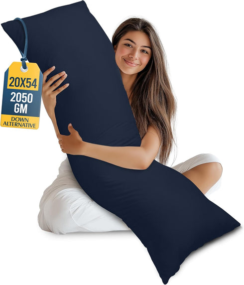 Utopia Bedding Full Body Pillow for Adults (Navy, 20 x 54 Inch),