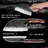 ROCOCO 6.5" Serbian Chef Knife, Full Tang Japanese Butcher Knife with Sheath for Kitchen, Outdoor BBQ, Camping Gift