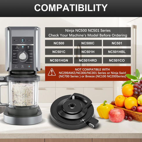 NC500 NC501 Outer Bowl Lid for Ninja Creami Deluxe Series Ice Cream Maker, Milkshakes Sorbet Yogurt Creamy Icecream