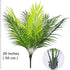 Artificial Palm Plants, Plastic Tropical Palm Tree Shrubs Fake Greenery Decor for Indoor Outdoor Home Garden, 2 Pack
