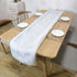 CEMGYIUK Table Runner,Modern Snowy White Faux Fur Decor Runner