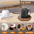 Smart Beverage Heating Plate, Electric Thermostat Coaster for Hot Coffee, Milk, Tea, and Cocoa (R1 wood grain)