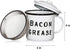 Golden Hills Mercantile Bacon Grease Saver with Strainer - Vintage Enamelware Design, 4 inch x 4 inch (Black)