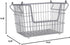 DII Metal Wire Mesh Stackable Utility Storage Bin, Medium Rectangle, 13x11x9, Cool Gray