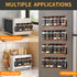 4 Pack Strong Magnetic Spice Rack Organizer for Refrigerator and Microwave Oven, Metal Fridge Shelf, Space Saver