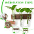 3 3 XXXFLOWER Wall Mounted Plant Terrarium with Wooden Stand PCS Hanging Planter Propagation Station with Glass Tubes