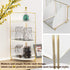 Golden 3-Tier Kitchen Spice Rack, Triangle Bathroom Countertop Storage Shelf, Stackable Organizer, Corner Shelf