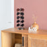 Mkono Sunglasses Organizer for 5 Pairs, Glasses Holder Stand with Metal Frame and Wood Base for Table Display