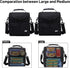 MIER 2 Compartment Lunch Bag, Leakproof Insulated Cooler Bag for Work, Black, for Men and Women