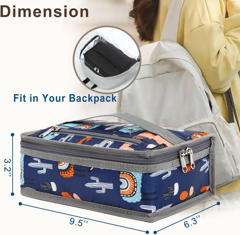 FlowFly Small Insulated Lunch Box, Portable Soft Bag Mini Cooler Thermal Meal Tote Kit for Work & School (Alpaca)