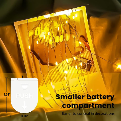 30 Pack White,7Ft 20LED ZSJWL Fairy Lights Battery Operated Warm Mini String Light, Waterproof Twinkle Light Silver