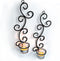 Lilys Home Deco Swirl Wall Sconce Tea Light Candle Holders, Steel, Black,