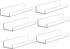6 Pcak Clear Acrylic Shelves for Bedroom,Room,15 Inch Bathroom Wall Shelf &