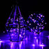 VOOKRY 8 Pack 30 LED Fairy Lights - Battery Operated String Lights, 10 ft Purple Waterproof Silver Wire