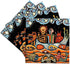 3dRose CST_21127_3 The Devil's Dream Folk Art Skulls, Ceramic Tile Coasters, Set of 4