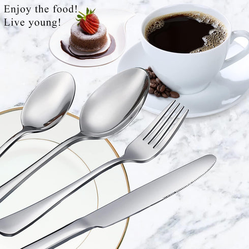 Coffee Spoons, Mini Espresso Spoons, Set of 16 Top Food Grade Stainless Steel Spoons Silverware Set, Tea Spoons, Dessert Spoons, Flatware Small Spoons,5.5 Inches, Mirror Finish & Dishwasher Safe