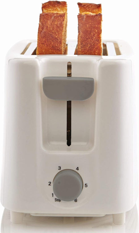 Continental Electric CE-TT011 2 Slice Electric Toaster, White