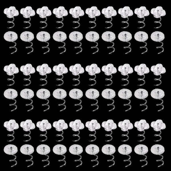 LUNARM 200 PCS Upholstery Tacks | Clear Heads Twist Pins with Storage Box, 0.59 inches for Furniture Decoration