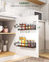 Doakhirmit 16 RV,2 Pack Wall Mounted Spice Rack with Hooks, Rustic Wood Spice Organizer Shelf for Stove Cabinet Pantry