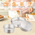 E-far Cake Pan Set of 3 (4 inch/6 inch/8 inch), Stainless Steel Round Layer Baking Pans for Tier Smash Cakes