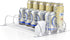 OTraki Drink Organizer for Fridge, Soda Can Dispenser with Pusher Glide, Adjustable Beverage Storage for 15 Cans
