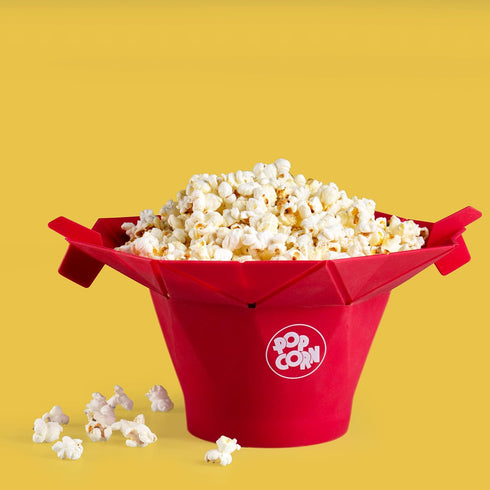 Chef'n PopTop Microwave Popcorn Popper, Cherry