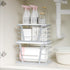 2 Pack TIDIIABODE Gray Trash Bag Organizer for Kitchen and Pantry, Upgraded Stackable Metal Garbage Bag Holder