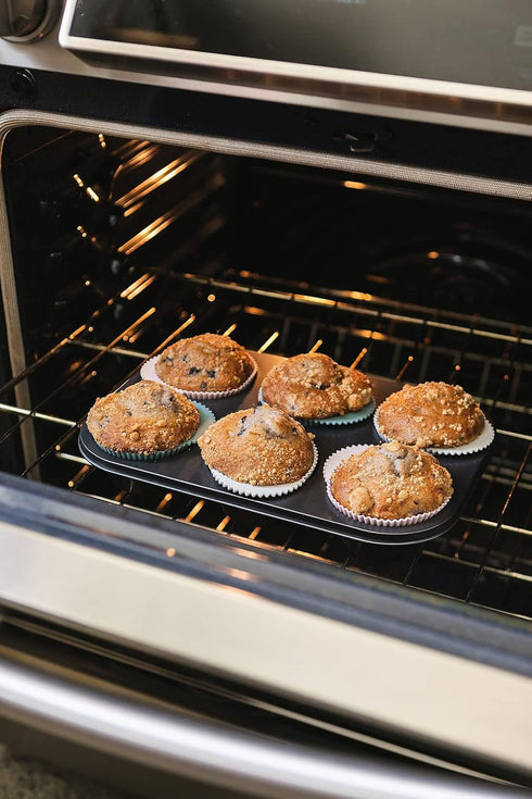 The Silicone Kitchen Reusable Silicone Baking Cups, Jumbo Muffin Liners for Cupcakes, BPA Free, 12 Pack