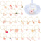 Hicarer 31 Pieces Wine Glass Charms Set Including 31 Mixed Enamel Champagne Stem Glass Charms and 31 Golden Rings for