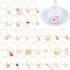 Hicarer 31 Pieces Wine Glass Charms Set Including 31 Mixed Enamel Champagne Stem Glass Charms and 31 Golden Rings for