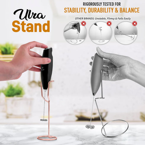 Zulay Kitchen Ultra Frother Stand - Heavy Duty Premium Holder for Milk Frothers, Rose Gold
