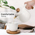 Set 34 oz MIAMIO - Teapot with Warmer / Tea Kettle with Infuser for Steeping Loose Tea Leaves - Gift for Women/Tea