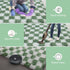 Room,5x8 Area Rugs for Bedroom Living Green and White Fluffy Soft Checkered Rug Fuzzy Shag Shaggy Carpet, Indoor Plush