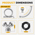 4FT Premium Steam Dryer Hose Installation Kit - 4 Ft 90 Degree Elbow Stainless Steel Hose, Inlet Adapter Hose, Y