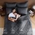 7 Set, Set HEVUMYI Pieces Queen Comforter All Season Reversible Bed in a Bag, Ultra Soft Queen Bedding with Grey