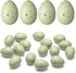 SiliFine 16 Pcs Easter Speckled Eggs 2.4 in Plastic Speckled Eggs Bowl