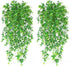 Artificial Hanging Vine - Sweet Potato Leaves Plastic Plants, Faux Ivy Garland, UV Resistant for Indoor Outdoor Garden
