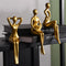 Quoowiit Gold Decor Thinker Statue Decor Book Shelf Decor, Abstract Statue Ornament