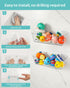 2 Pack, Bath Toy Storage Organizer Transparent Bath Toy Holder with Drain Holes, Durable Plastic Bathtub Toy Storage