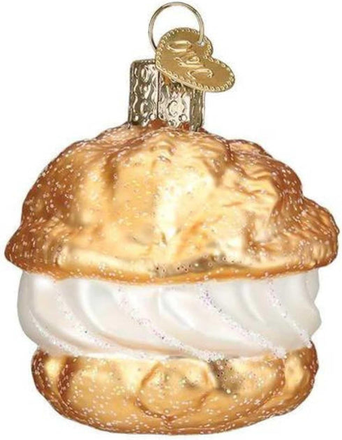 Old World Christmas Cream Puff Blown Glass 2020 Unique Ornaments for Christmas Tree Decorations