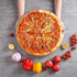 Restaurantware Met Lux 18 Inch Commercial Pizza Pan, Heavy-Duty Aluminum Round Baking Tray for Pizzas