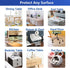 Multisize Clear PVC Table Protector, Thick Crystal Plastic Kitchen Countertop Floor Protection, Table Cover 12x60