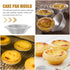 VICASKY 10pcs Mini Tart Tin, Chinese Egg Tart Portuguese Egg Tart Mini Dessert Molds, Non-Stick Egg Tart Pan